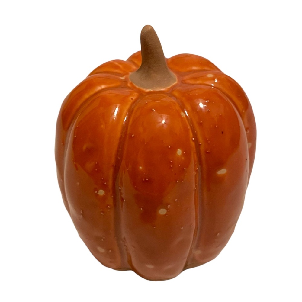 {NEW} [Target] {Ceramic Orange Textured Pumpkin} [4” Tall]